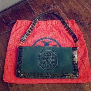 Tory Burch Leather Suede Shoulder Bag